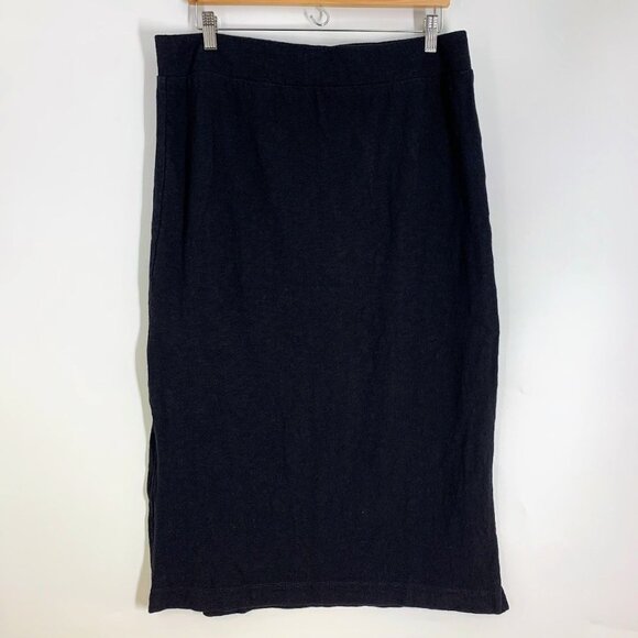 Lou &‎ Grey Women's Jersey Cotton Pull On Elastic Waist Midi Skirt Size XL - Picture 1 of 12